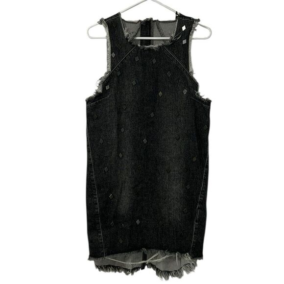 Revolve One Teaspoon Black Denim Distressed Sleeveless Dress(Size Small) - Picture 1 of 7